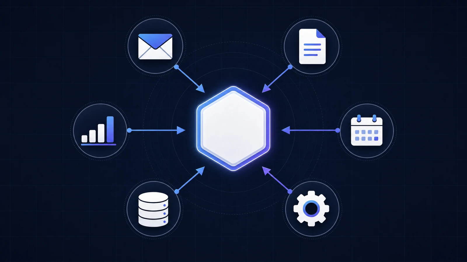 Schéma d'un agent IA connecté aux outils métier d'une PME